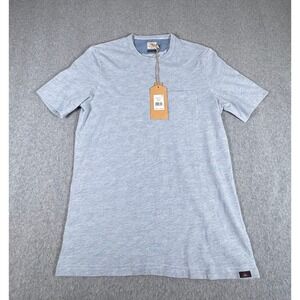 NEW Faherty Sunwashed Pocket Tee T-Shirt Blue Men's MEDIUM Indigo Dyed